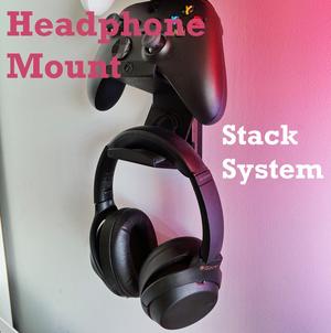 Headphone wall mount, stackable