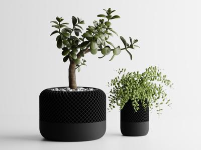 Modern Apple Home Pod Style Plant Pot Vases 