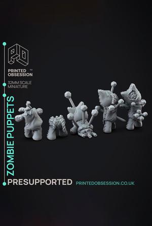 Zombie Puppet - Puppet masters apprentice - PRESUPPORTED - Illustrated and Stats - 32mm scale			