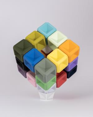 Force Field Puzzle 3x3 Wireframe Cube