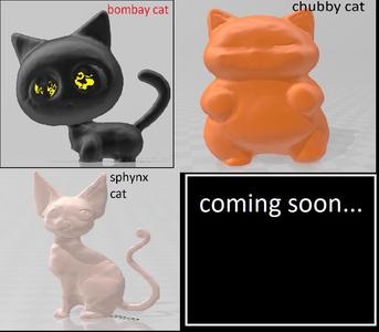 cute kawaii bombay cat figure