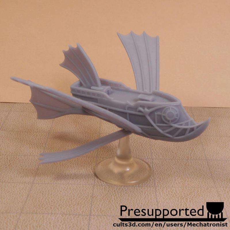 Tradesman Fish Ship Spelljammer Miniature from DnD