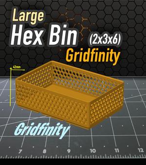 Hex Bin Gridfinity 2x3x6