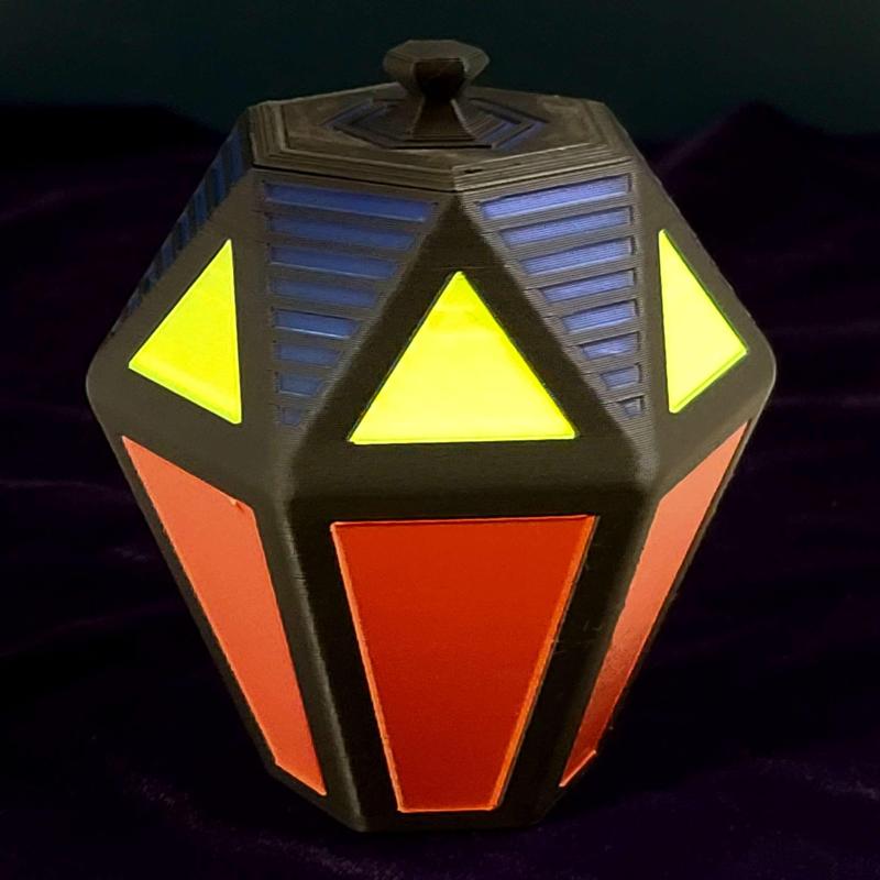 Futuristic Faceted Container / Stash Jar