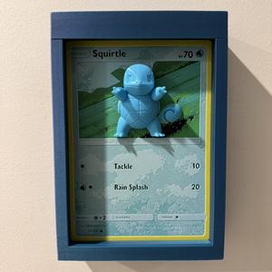 Oversized Squirtle Pokemon Card - Wall Mountable Frame Compatible