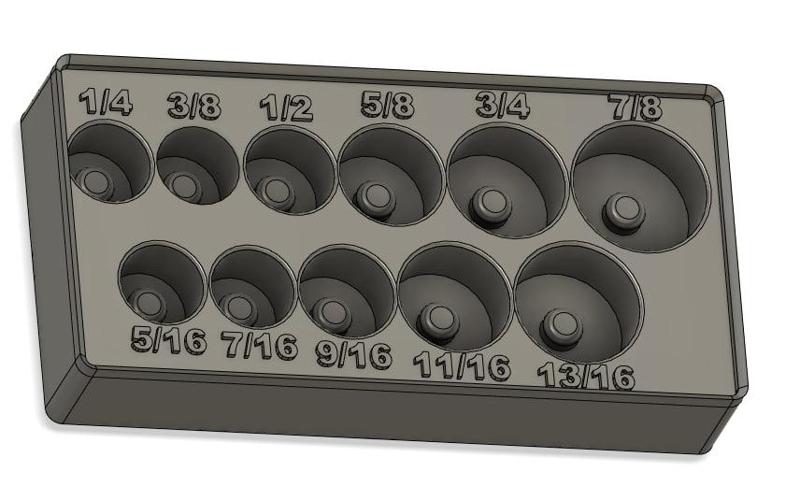 3/8" SAE Gridfinity Socket Set