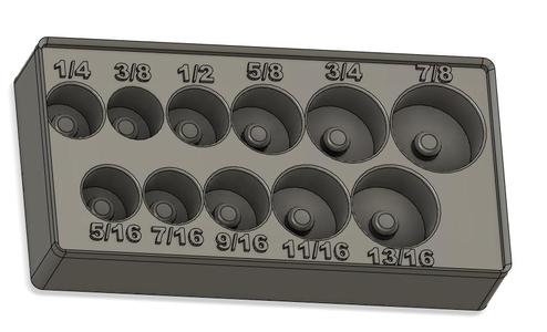 3/8" SAE Gridfinity Socket Set
