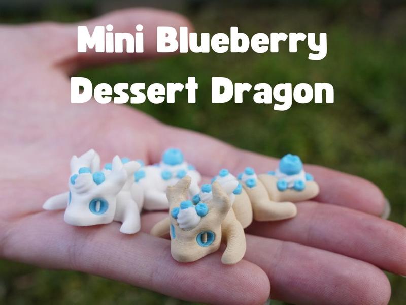 Mini Articulated Blueberry Dessert Dragon 