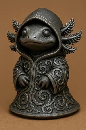 cute axelot sculpture   