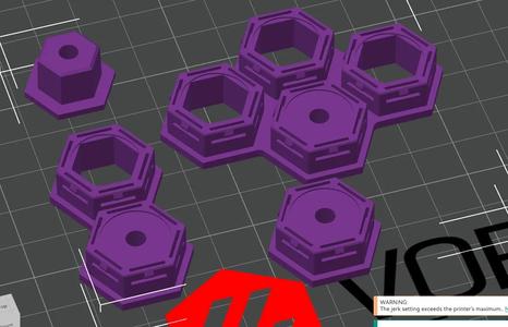 Honeycomb storage wall 4mm countersunk inserts   