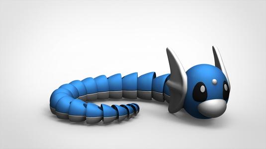 Dratini (Pokemon)- Print-In-Place Flexi