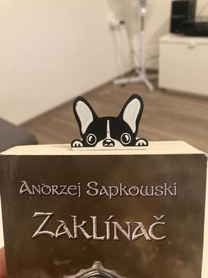 Dog peeking bookmark
