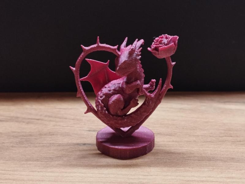 Dragon in the rose heart