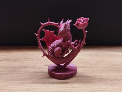Dragon in the rose heart