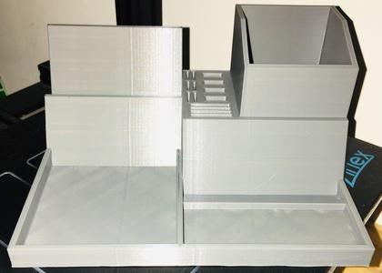 Desk Organizer w/ Phone Stand, Business Card Holder, Post-it holder, USB/SD Storage