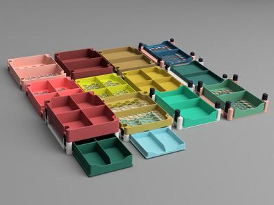 Versatile Stackable Storage Box System (Dividers)