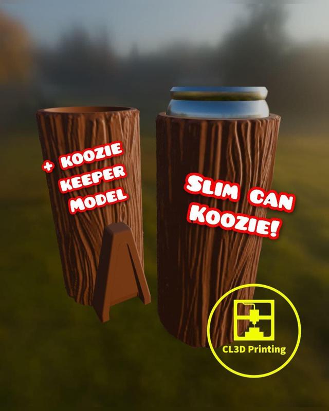 Slim Can Koozie Set - Wood