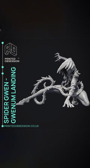 Gwen X Venom - Gwenom  - Landing pose - Spiderman - Fan Art