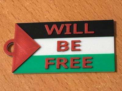 Palestine Will Be Free Keychain
