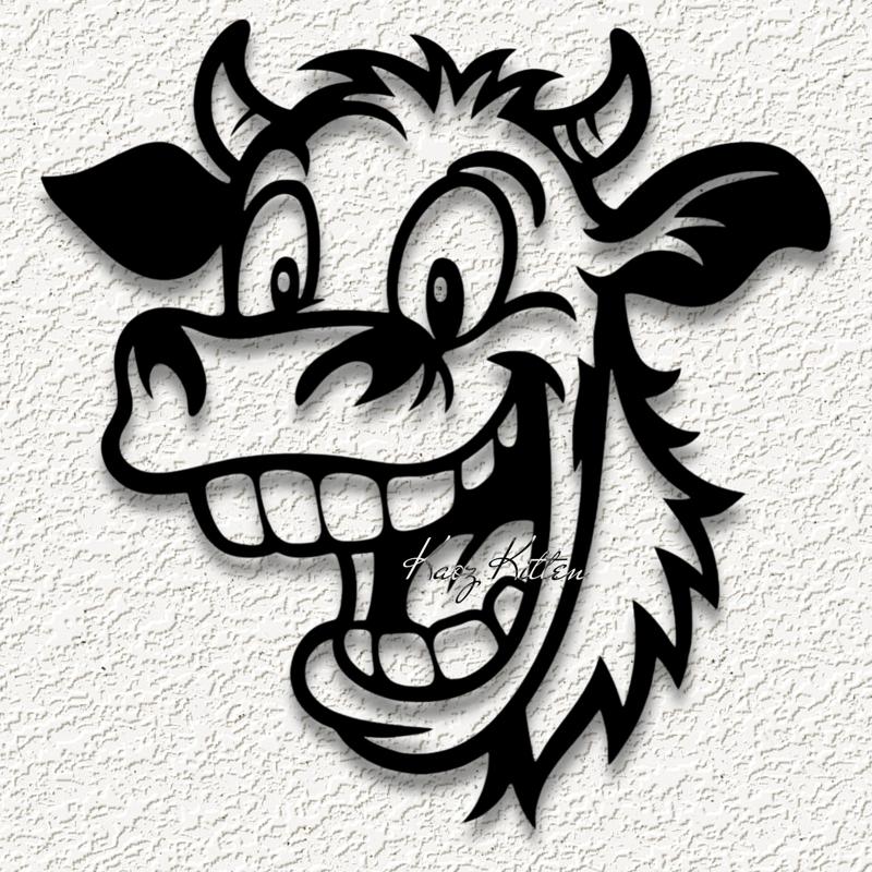 LAUGHING FARM COW wall art home decor