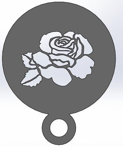 coffee Stencil - Rose