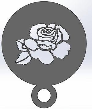 coffee Stencil - Rose