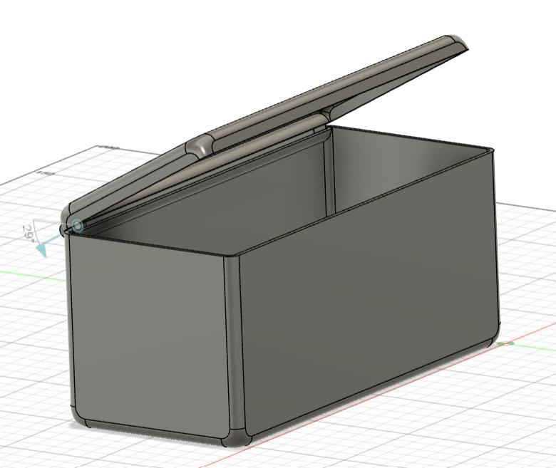 Aufbewahrungsbox mit Scharnierdeckel / Box for storage purposes