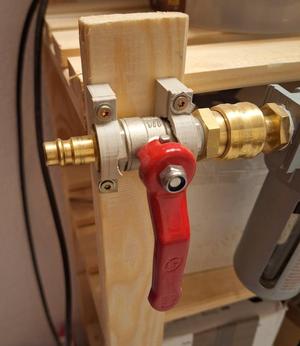 Clamp for compressed air Ball-valve