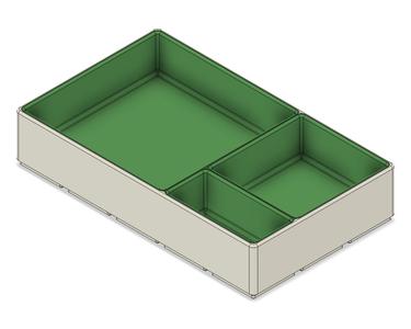 stylish Fibonacci organizer/EDC tray, with optional Gridfinity base (v2)