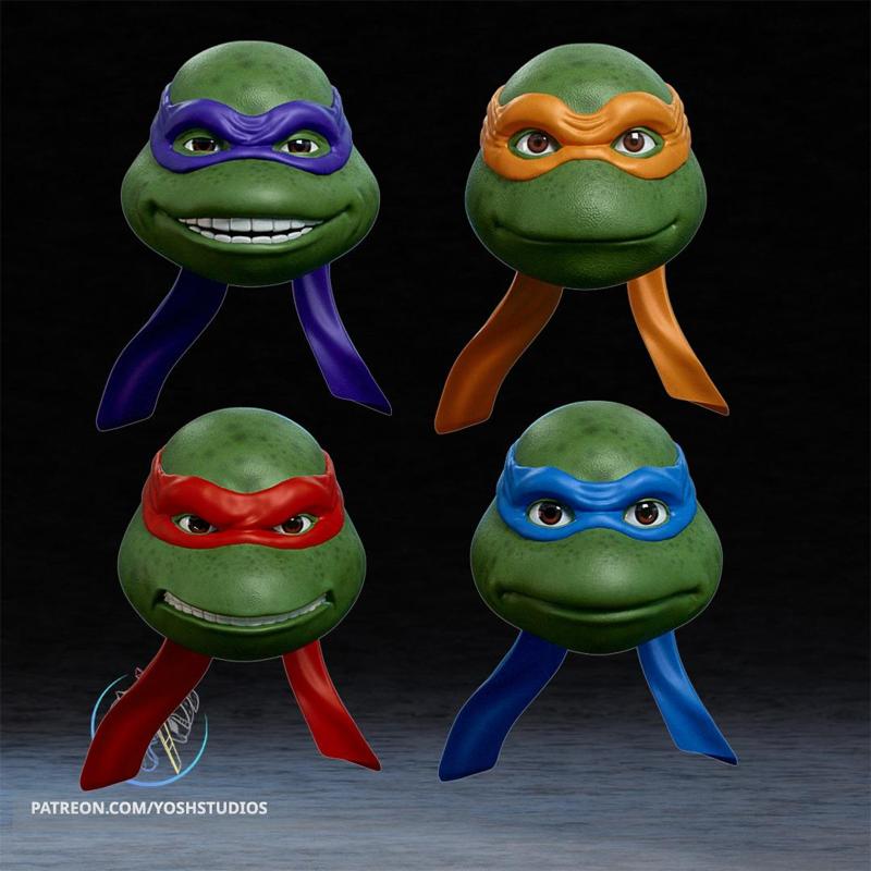 Turtle Helmet Bundle 3D Printer STL File