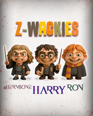 Z-WACKIES HARRY, RON AND HERMIONE