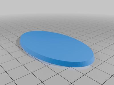 WARGAME OVAL BASE 75 X 42 mm