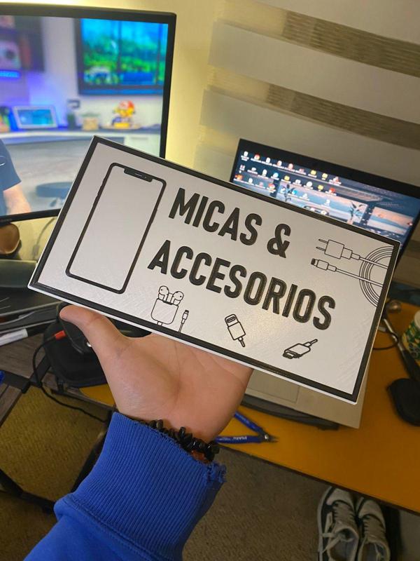 Cartel publicitario (Micas y accesorios)