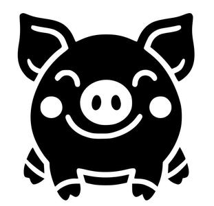 Happy piggy 1 (two colours)