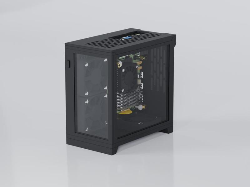 Raspberry Pi 5 PC Case, Acrylic Pannels, NVME Support