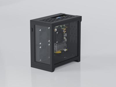Raspberry Pi 5 PC Case, Acrylic Pannels, NVME Support
