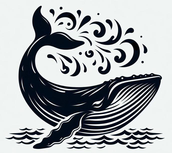 Coaster: Humpback whale 1 (three colours)
