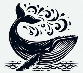 Coaster: Humpback whale 1 (three colours)