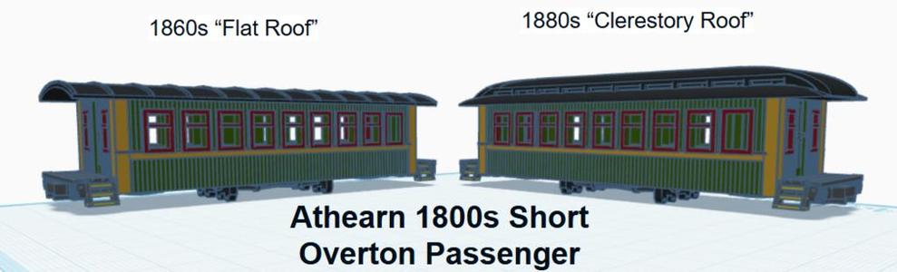 1860s/1880s Athearn Overton Passenger Car (HO SCALE)