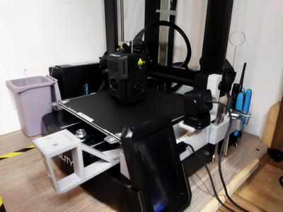 Ender 3 v3 KE/SE Right Side Setup (Pad/Bin Box/tools) Remix