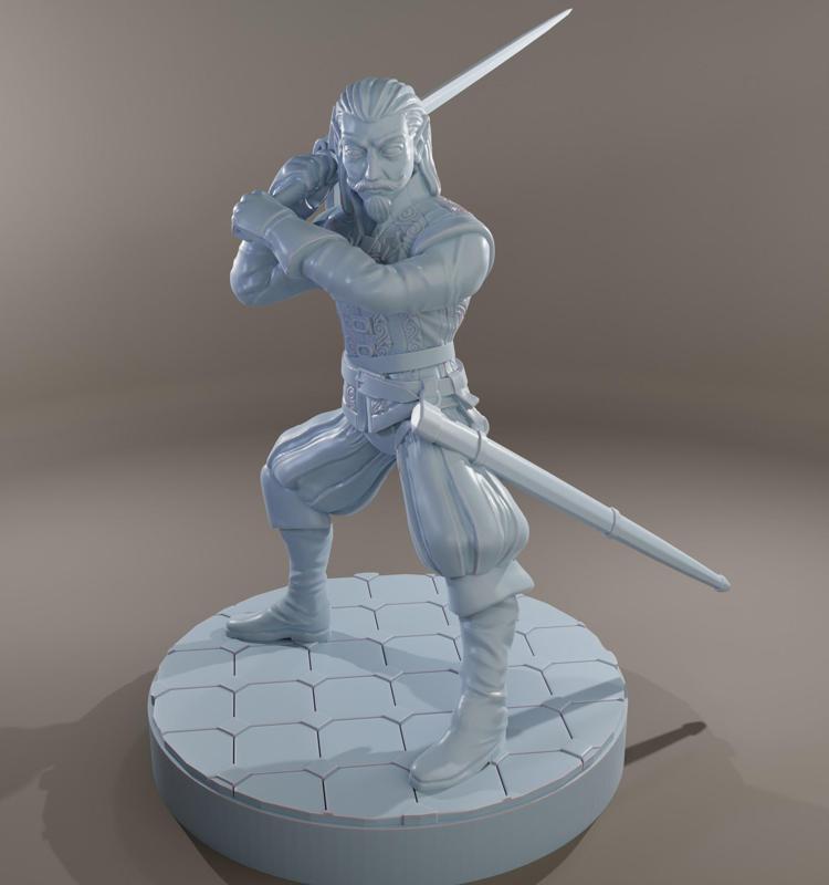 Vincent - Half elf Fencer pose 2