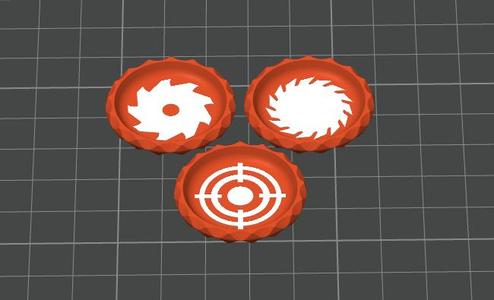 Discs colored and patterned for Disc Shooter