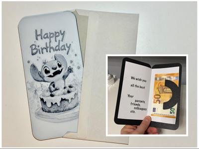 Greetings card Happy Birthday Stitch