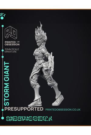 Female Storm Giant - 2 Versions - PRESUPPORTED - 32 mm scale 