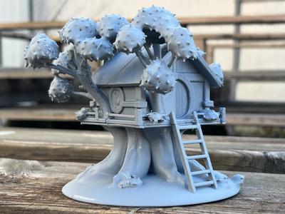 miniature tree house hobbit