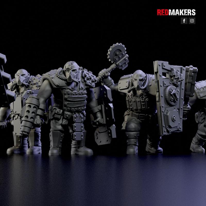 Squad of Abhuman Giants in heavy armor - Imperial Force