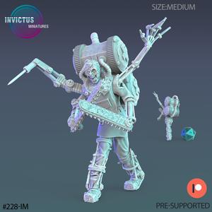 Cyborg Medic Chainsaws / Skeleton Soldier / Exoskelet Officer / Space War Construct / Steampunk Battle Robot / Invasion Army / Cyberpunk Droid / Sci-Fi Encounter