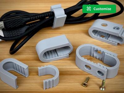 Customizable Cable Clip | Organizer 