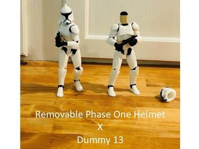 Removeable Phase One Clone Helmet X Dummy 13