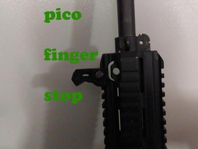 Tactical finger stop 4 C-Clamp pico grip picatinny